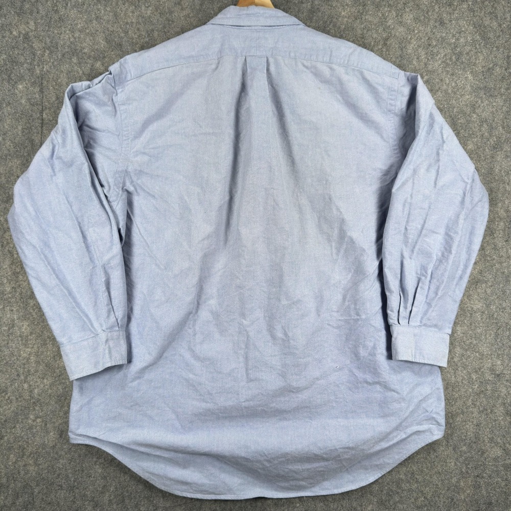 Ralph Lauren Yarmouth Shirt Mens XL Blue Cotton Oxford Button‎ Down Long Sleeve - Picture 13 of 16